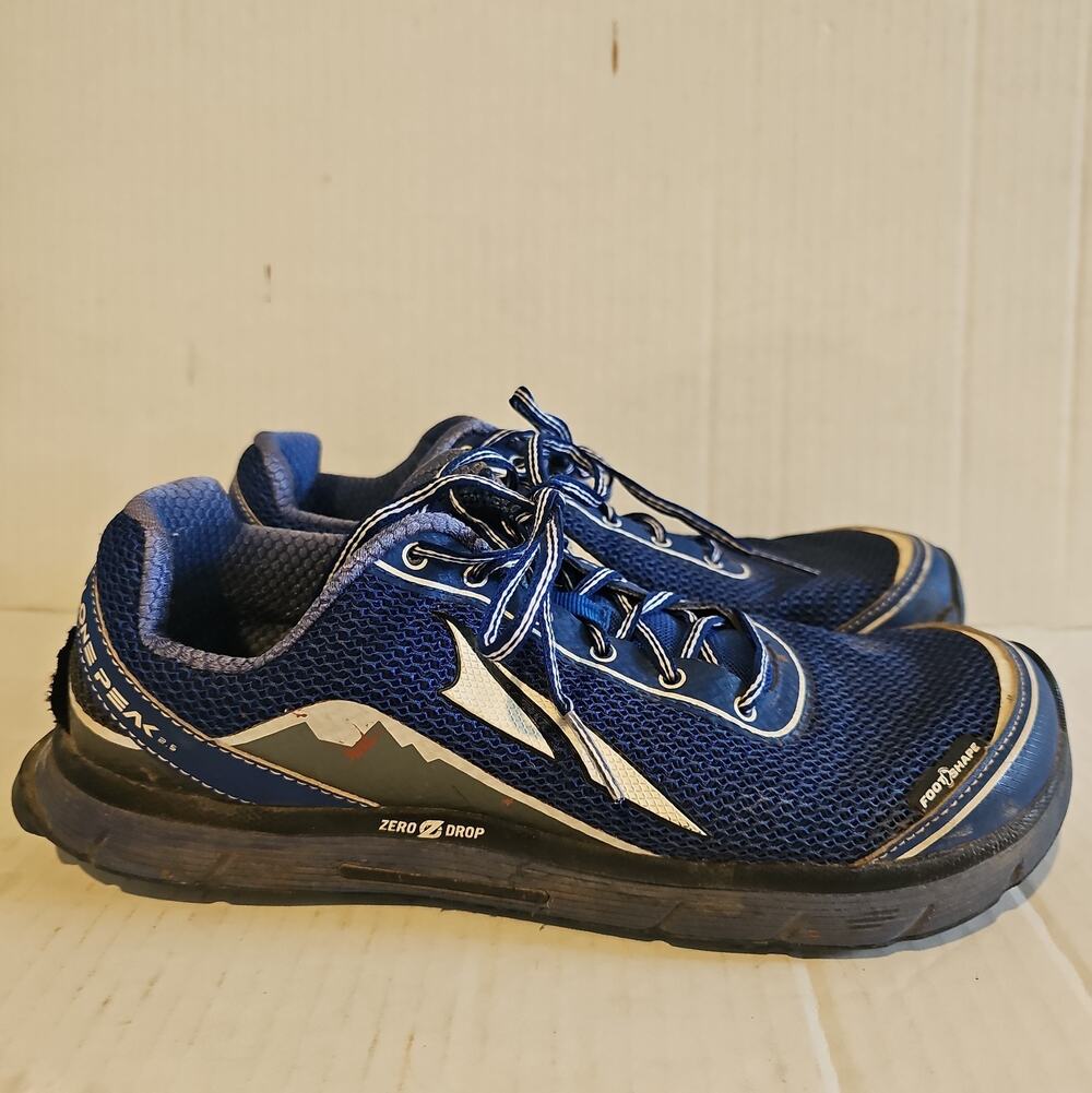 Altra Lone Peak 2.5 A1553-2 Barefoot Shoes Zero Drop Blue Men’s 8.5 US